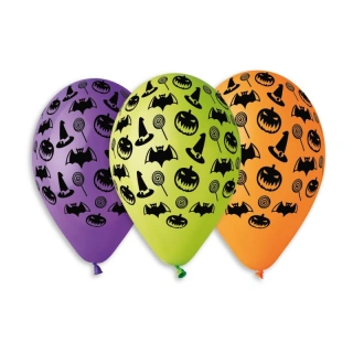Balónek pastel 30 cm Halloween potisk