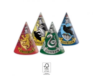 EKO papírové čepičky Harry Potter - Bradavické koleje - 6 ks