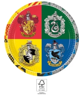 EKO papírové talíře - Harry Potter Bradavické koleje 23cm 8ks
