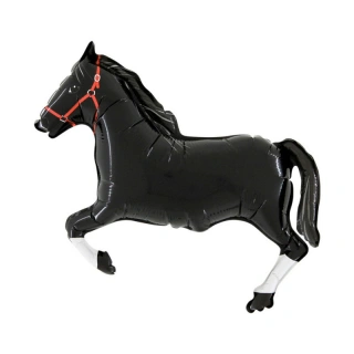Fóliový balónek MINI Dostihový Kůň Černý 35cm