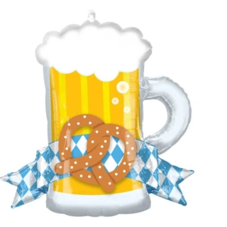 Fóliový balónek Pivo a preclík - Oktoberfest 66cm
