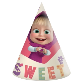 Papírové čepičky Máša a medvěd Sweet 6ks