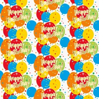 Balící papír Balónky Happy Birthday