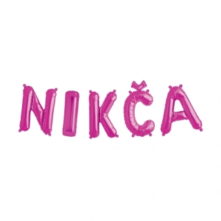 !VÝPRODEJ! Balónkový nápis - Nikča