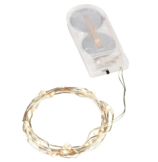 Svítící řetěz na baterie teplá bílá 20 LED