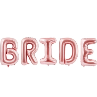 Fóliový balónek Nápis Bride rosegold 280 x 86 cm