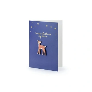 Vánoční přání - My deer modré