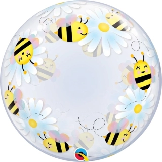 Bublina DECO - včelky a květy 61 cm