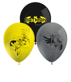 Latexové balónky Batman - 8ks, 28cm