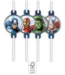 EKO papírová brčka - Avengers (Marvel) 4ks