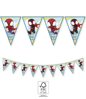 EKO Vlaječková girlanda - Spidey (Marvel) - 9 vlajek