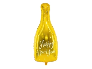 Fóliový balonek zlatá láhev Happy New Year 82 cm