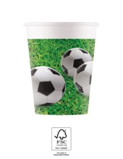Kelímky papírové EKO - Fotbal 200ml/8ks