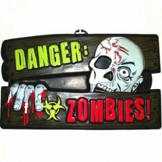 Cedule Danger: Zombies 43 x 25 cm