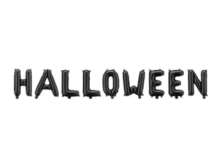 Foliový nápis Halloween - černý