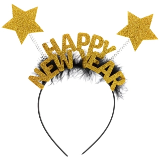 Čelenka Happy New Year zlatá