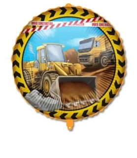 Fóliový balonek - Staveniště kruh 46 cm