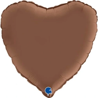 Foliový balonek srdce čokoládové 46 cm