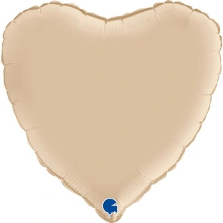 Foliový balonek srdce krémové 46 cm