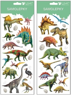 Samolepky Dinosauři s ražbou