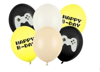 Latexové balonky Gamer 30 cm - 6 ks