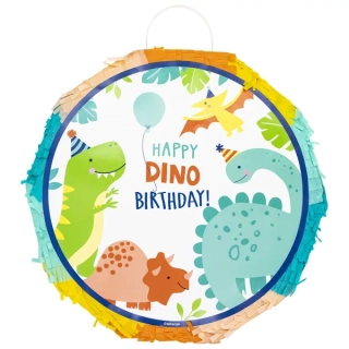 Piňata Happy Birthday Dino kruh