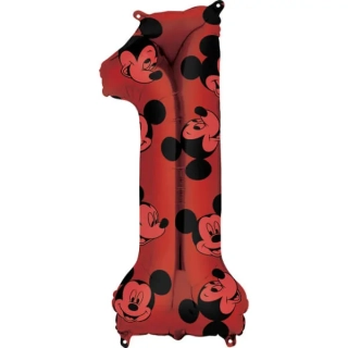 Foliová číslice - Mickey Mouse 1 - 66 cm
