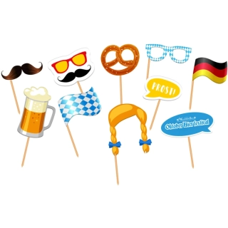 Rekvizity do fotokoutku Oktoberfest 10 ks