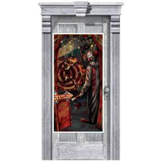 Halloweenská dekorace na dveře - Creepy carnevil 165 x 85 cm