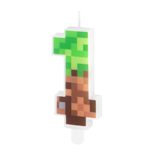 Dortová svíčka číslice Minecraft 1