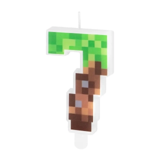 Dortová svíčka číslice Minecraft 7