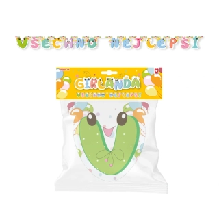 Papírová girlanda Všechno nejlepší