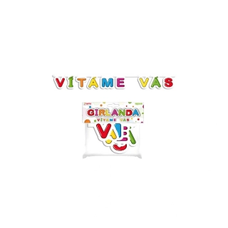 Papírová girlanda Vítáme vás