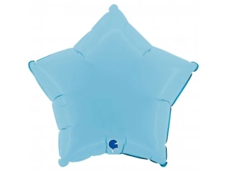 Foliový balonek hvězda světle modrá 46 cm