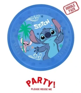 Plastové talíře Stitch znovupoužitelné 21 cm - 4 ks