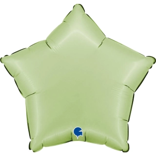 Foliový balonek hvězda matně zelená 46 cm