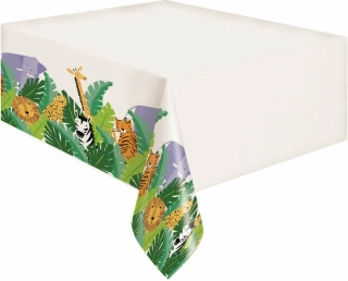 Plastový party ubrus Safari zvířátka 137 x 213 cm