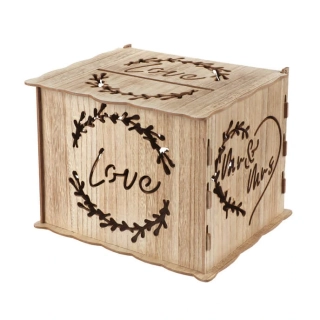Svatební box na peníze LOVE 30 x 24 x 22 cm