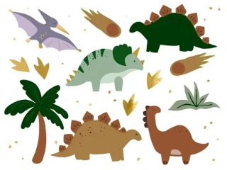 Dočasné tetování dětské dinosauři 13 ks