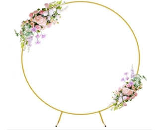 Dekorační stojan zlatý kruh 2m