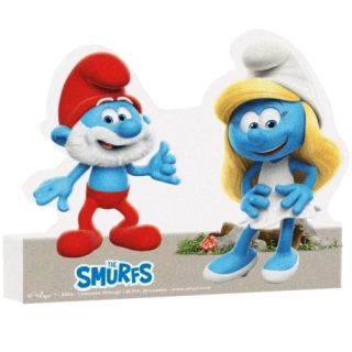 Dekorace na stůl Šmoulové 24 x 26,5 cm