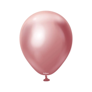 Dekorační chromový balonek světle růžový 13 cm/5"