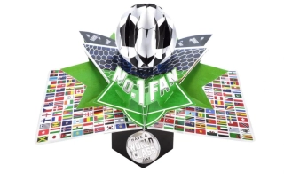 Narozeninové 3D přání Pop Up fotbal