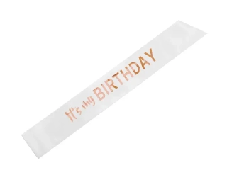 Narozeninová bílá šerpa rosegold It's my Birtday