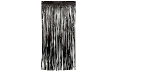 Černý party závěs 100 x 200 cm
