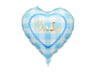 Fóliový balonek Baby světle modré srdce 45 cm