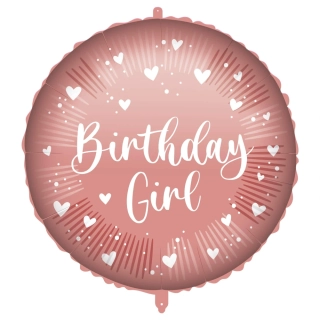 Fóliový balonek Birthday Girl se závažím 46 cm
