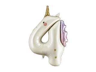 Foliová číslice jednorožec 4 93 cm