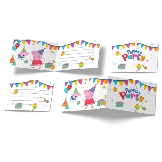 Party pozvánky Prasátko Peppa oslava 6 ks