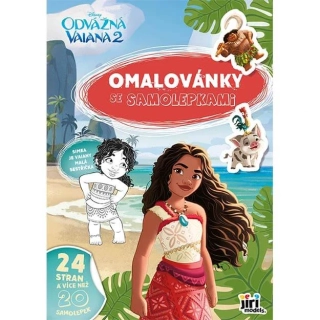 Omalovánky Vaiana A4 se samolepkami